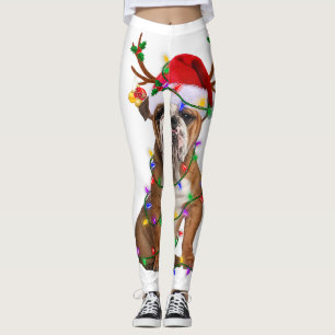 Funny Christmas Santa Wrestling Xmas Leggings