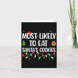 Funny Christmas Saying Santa's Hat Family Party Me Card