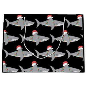  Funny Christmas Shark Pattern Gift Bag