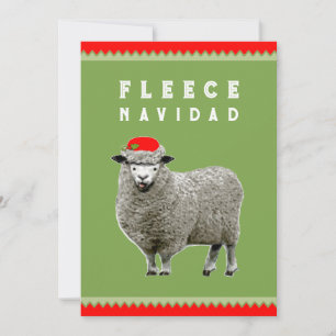 Funny Christmas Sheep Holiday Card