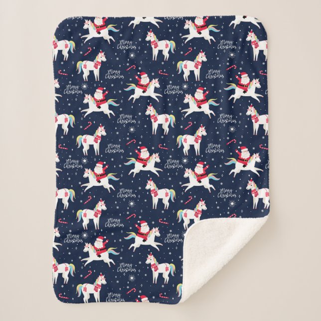 Funny Christmas Sherpa Blanket (Front)