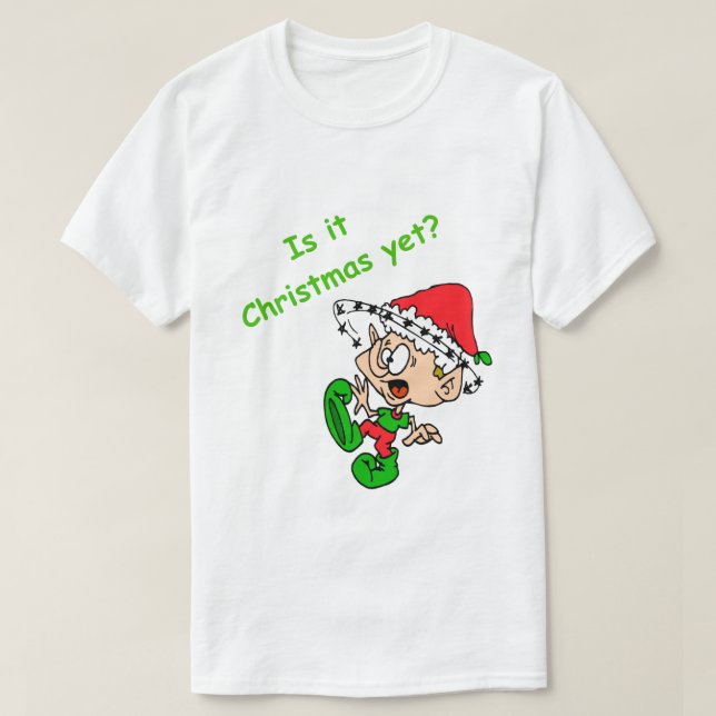 Funny Christmas Shirt Cute Elf Holiday Stress (Design Front)