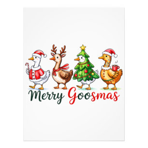 Funny Christmas Silly Goose Photo Print