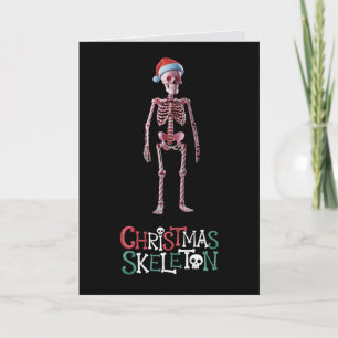 Funny Christmas Skeleton Holiday  Card