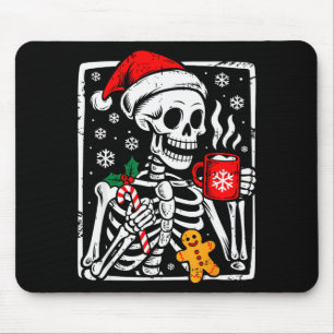 Funny Christmas Skeleton Hot Chocolate Xmas Men Wo Mouse Pad