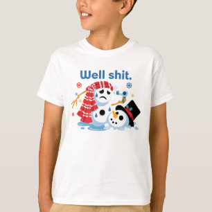 Funny Christmas Snowman Breakdown   Sarcastic Wint T-Shirt