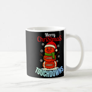 Funny Christmas Snowman Football For Men & Boy Coffee Mug