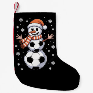 Funny Christmas Soccer Balls Tree As Snowman  Small Christmas Stocking