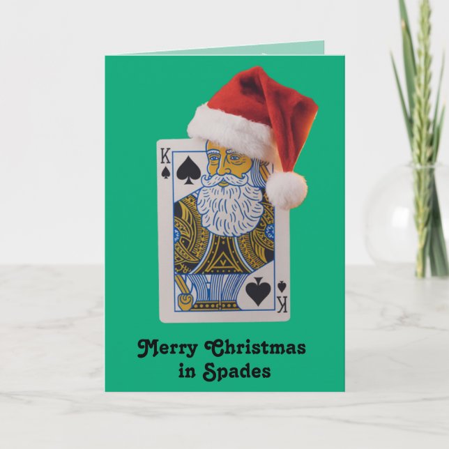  Funny Christmas Spade Holiday Card (Front)