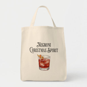 Funny Christmas Spirit Negroni Holiday Cocktail Tote Bag