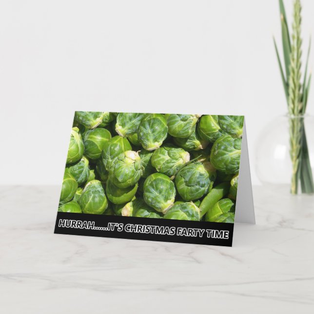 Funny Christmas sprouts Holiday Card (Front)