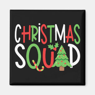 Funny Christmas Squad Family Holiday Magnet