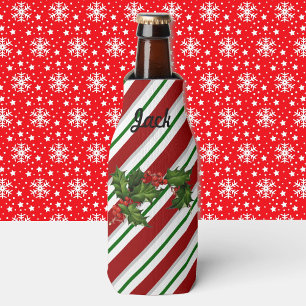 Funny Christmas Stocking Stuffer YOUR NAME Beer Bottle Cooler