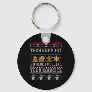 Funny Christmas Tech Suprt Computer T Shirt  Keychain