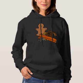 FUNNY CHRISTMAS TEE. GINGERBREAD MAN, CINNAMON & F HOODIE