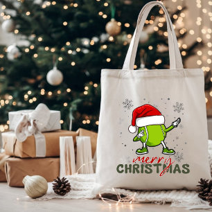 Funny Christmas Tennis Ball Dabbing Tote Bag