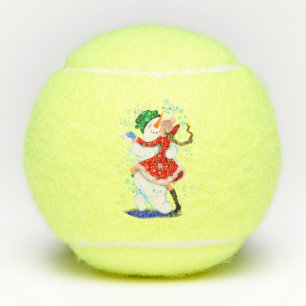Funny Christmas Tennis Balls Happy Tango Dancer
