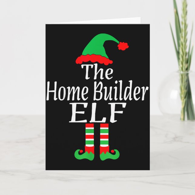 Funny Christmas The Home Builder Elf Developer Arc Card (Front)