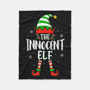 Funny Christmas The Innocent Elf Family Matching X Fleece Blanket