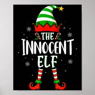 Funny Christmas The Innocent Elf Family Matching X Poster
