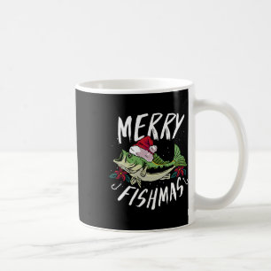 Funny Christmas Themed B Fishing Design - Merry Fi Coffee Mug