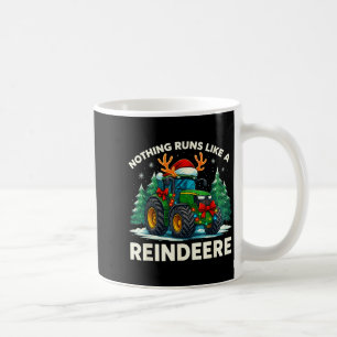 Funny Christmas Tractor Nothing Runs Like A Reinde Coffee Mug