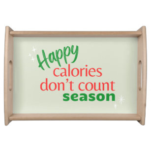 Funny Christmas tray customizable background 