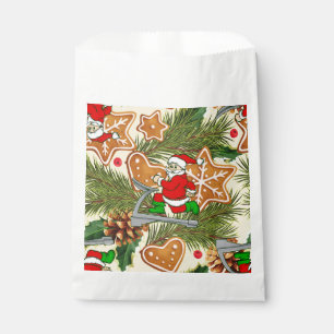 funny christmas treadmill santa cookies  favour bag
