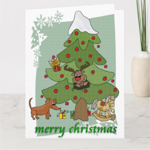 funny Christmas tree Card