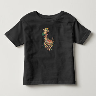 Funny Christmas Tree Giraffe Lover Gift Love  Toddler T-shirt