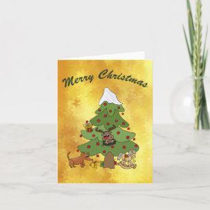 funny Christmas tree holiday card