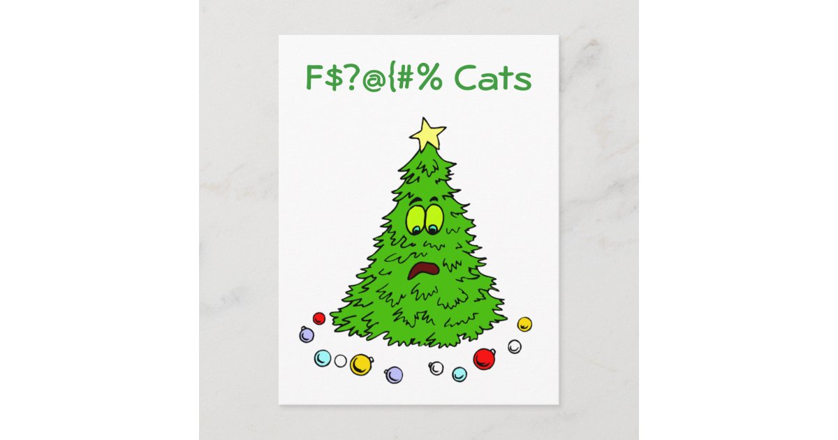 Funny Christmas Tree Jokes Cats Holiday Xmas Zazzle Ca