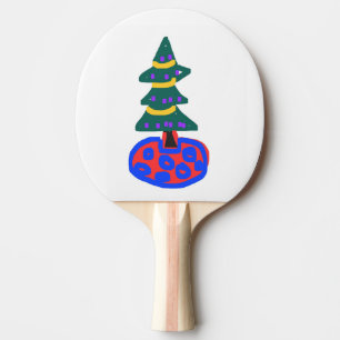 Funny Christmas Tree Ping Pong Paddle
