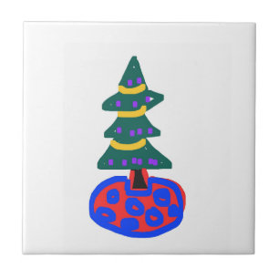 Funny Christmas Tree Tile