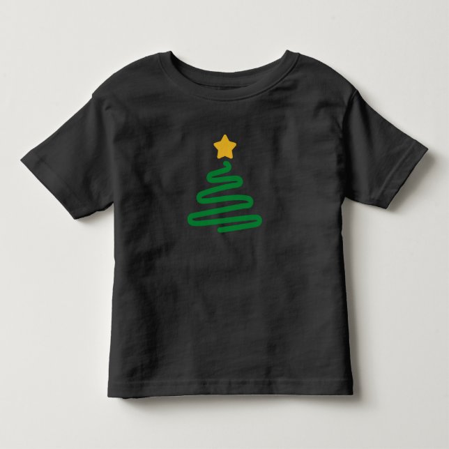 Funny Christmas Tree Toddler T-shirt (Front)