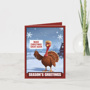 Funny Christmas turkey card