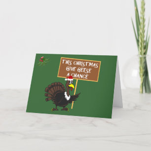 Funny Christmas Turkey Holiday Card