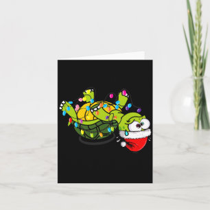 Funny Christmas Turtle It's Fine I'm Fine Everythi Card