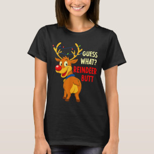 Funny Christmas Ugly Sweater Guess What_ Reindeer