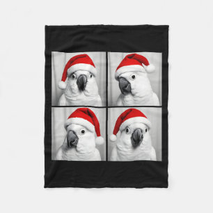 Funny Christmas Umbrella Atoo Santa Photo Booth Pa Fleece Blanket