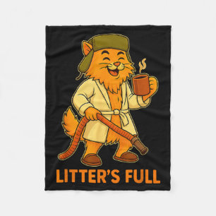 Funny Christmas Vacation Litter S Full Cat Parody Fleece Blanket