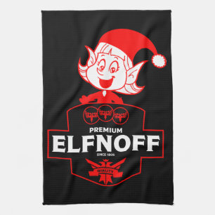 Funny Christmas Vodka Kitchen Towel