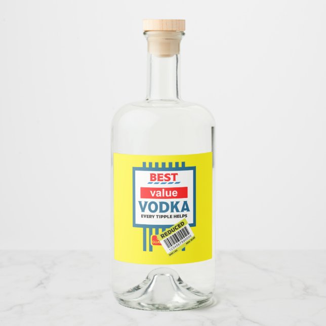 Funny Christmas Vodka Label (Front)