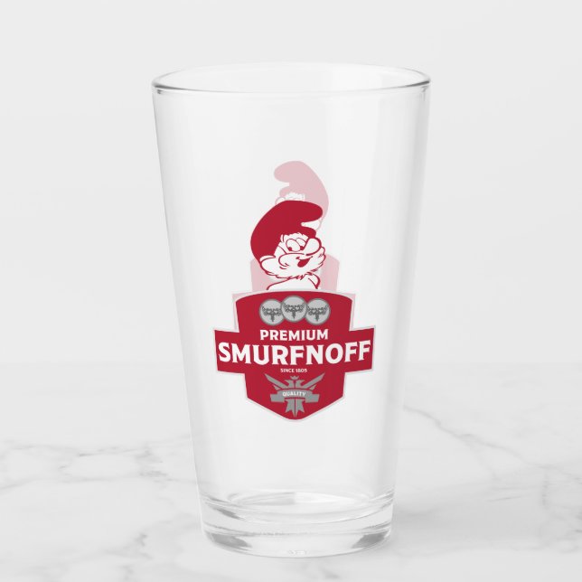 Funny Christmas Vodka Label Glass (Front)