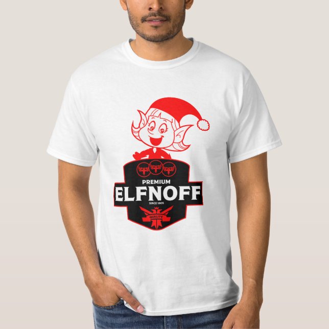 Funny Christmas Vodka T-Shirt (Front)