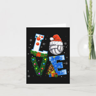 Funny Christmas Volleyball Players Lovers Xmas  Card