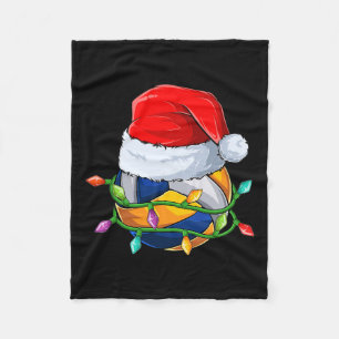 Funny Christmas Volleyball Santa Hat Xmas Boys Men Fleece Blanket