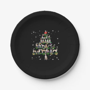 Funny Christmas Whippet Dog Lovers Gift Essential Paper Plate