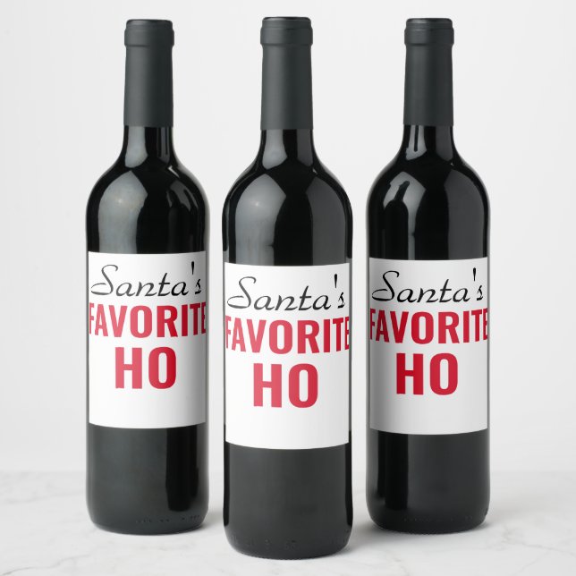 FUNNY CHRISTMAS WINE labels- Christmas wine glass Wine Label (Bottles)