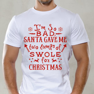 Funny Christmas Workout Weightlifting Exercise Gym T-Shirt